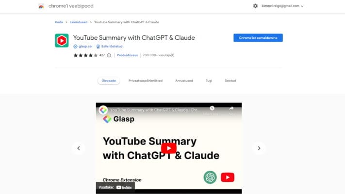 YouTube summary with ChatGPT